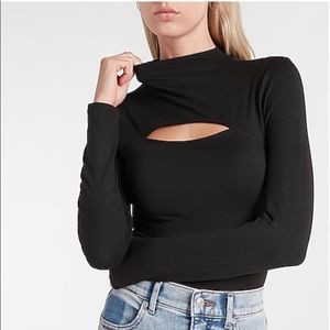 Mock neck body contour body suit